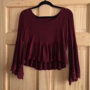 Maroon Crop top